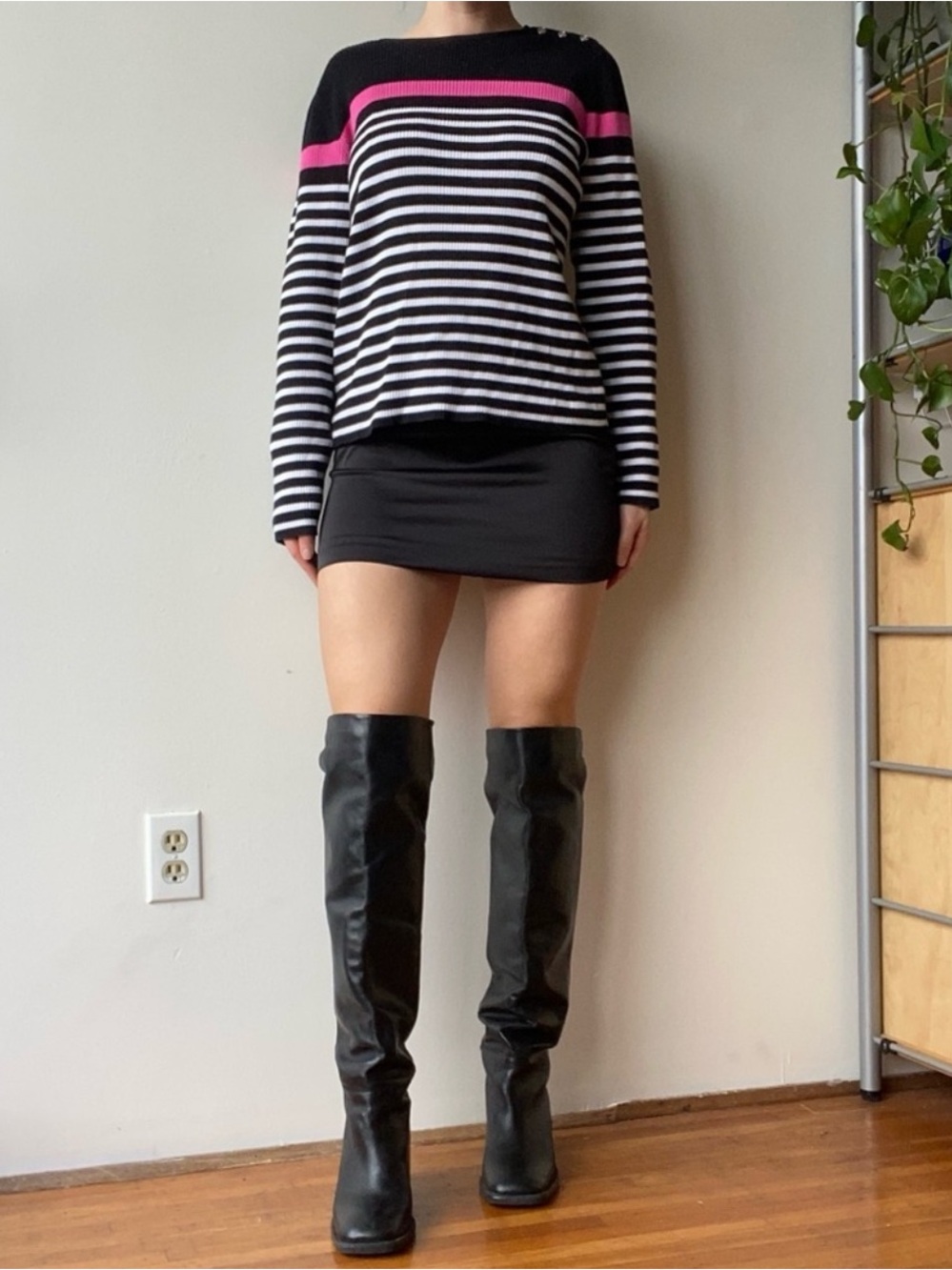 Ralph Lauren black stripped knit longsleeve sweater